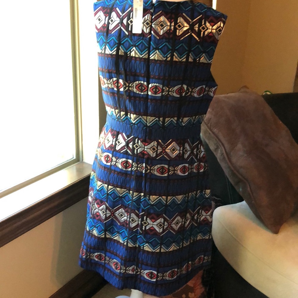 JCrew Textured windowpane Jacquard dress - Picture 6 of 8